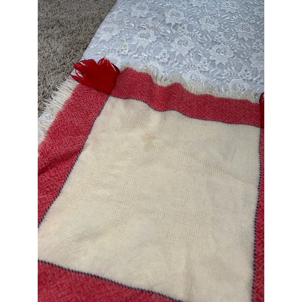 Vintage Wool Plaid Square Scarf Fall Retro Autumn Boho Cottagecore Grandmacore